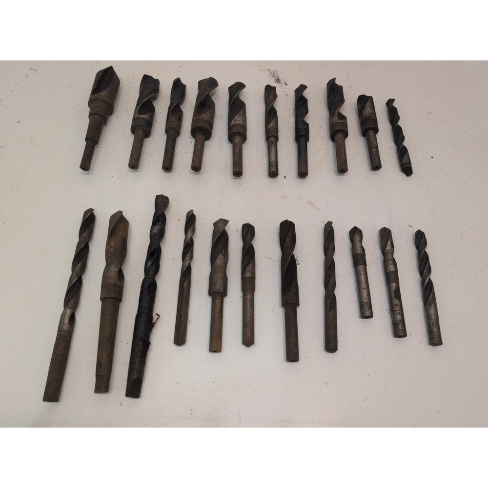 Mixed Lot Of 21 Vintage Drill Bits Union Twist W&B Whitman Barnes NPTD & More!